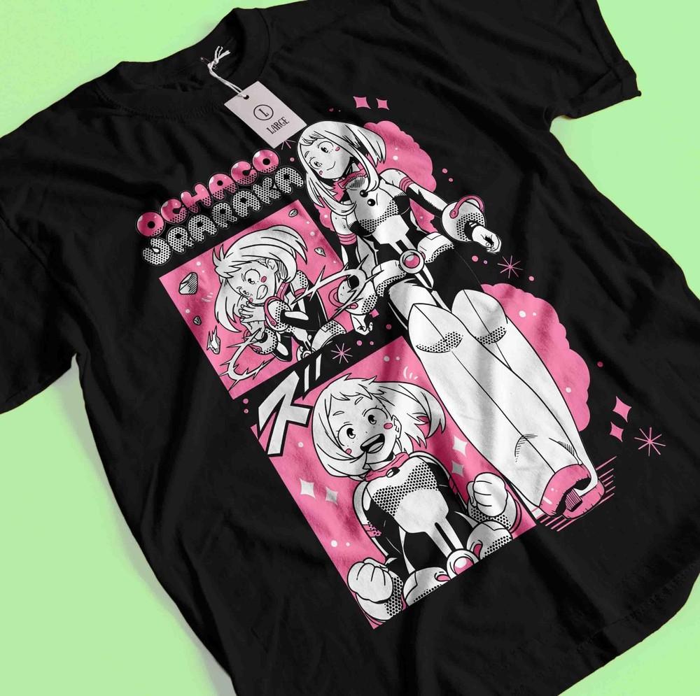

Ochaco Uraraka T-Shirt My Hero Academia Tshirt Endeavor Midoriya Shirt MHA Dabi XL