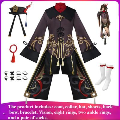Genshin Impact Hu Tao Cosplay Costume Full Set