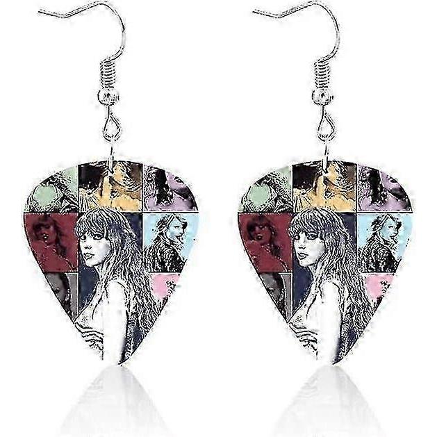 TS Eras Tour Merch Lover Earrings Accessories for Women Trendy Taylor Earrings Concert Outfit Gifts Heart Dangle Drop Earrings Guitar Earrings Gift 20