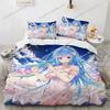 3D Print Kawaii Anime Sexy Girl Bedding Set Duvet Cover Bed Set Quilt Cover Pillowcase Comforter King Queen Size Boys Adult9639