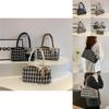 Stylish Korean Large Capacity Tote Bag For Women With Trendy Checkered Design For Spring Summer 2024