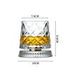 Whiskey Glasses Rotatable Tumbler Crystal Glass Cups Drinking Glasses with Creative Coasters for Scotch,Bourbon,Cocktails