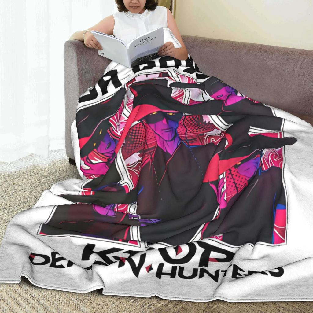 Saja Boys Kpop Demon Hunters Blanket Flannel  Winter  Portable Super Soft Throw Blankets for Sofa Car Rug Piece
