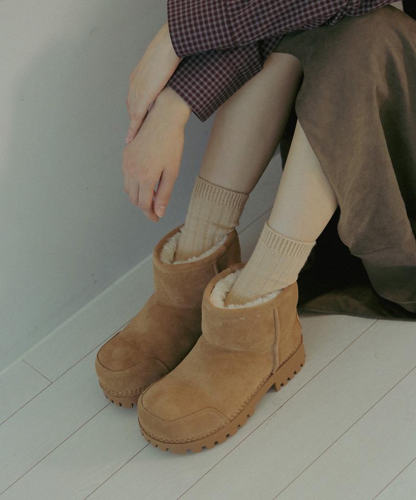 Fri Fla Ljh1027 Unique Fur Shot Boots _ 2Colors