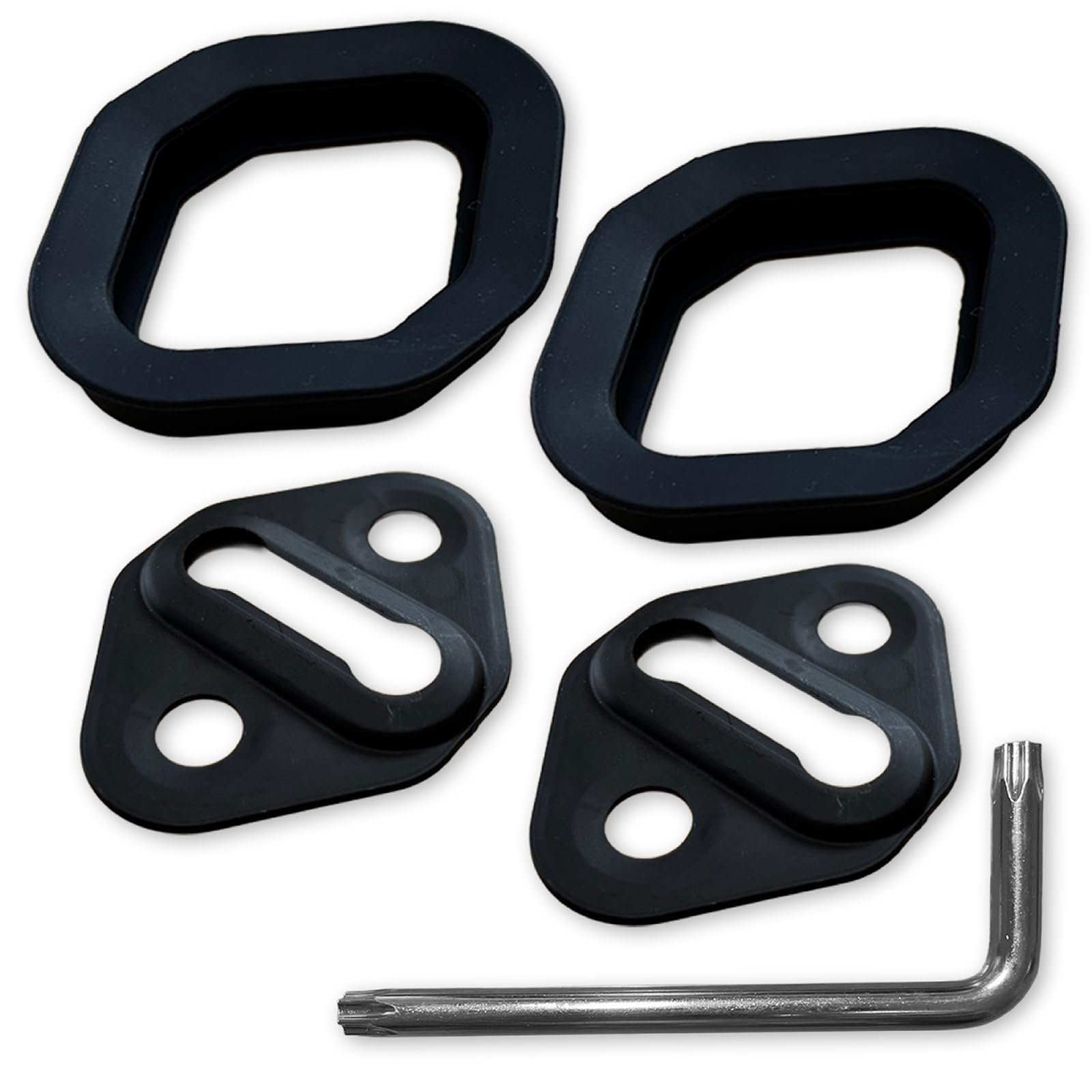 YESprime Sliding Door Striker, Noise Prevention, Quiet, Rubber Cover, Compatible with Alphard, Voxy, 1 Set Cover 50×60mm Rubber part чёрный