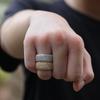 Hip-hop personality exaggerated full of 5 rows of zircon rings men's niche high-end rings