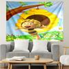 Maya the bee Print Tapestry, Backdrop, Easy Setup, Ideal for Bedroom, Office & Living Room, with Aesthetic Wall Hanging Decor.