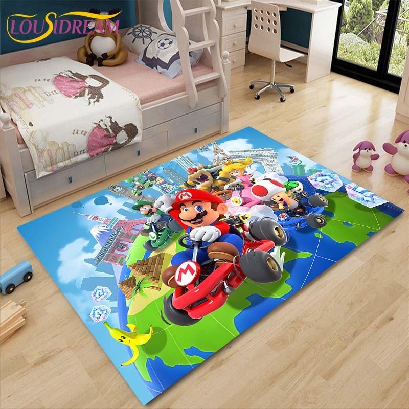 Mario Bros Anime Teppich Wohnzimmer Schlafzimmer Nachttisch Matte Japanisches Arbeitszimmer Computer Stuhl Home Fashion Bodenmatte Bereich Teppich