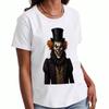 Straszna Twarz Klauna Bawełniany T-shirt Unisex, Nadruk Wysokiej Jakości Bawełna, Trwały, Codzienna Moda, Koszulka z Graficznym Klaunem Czerwonym Nosem, Unikalny Artystyczny Wzór