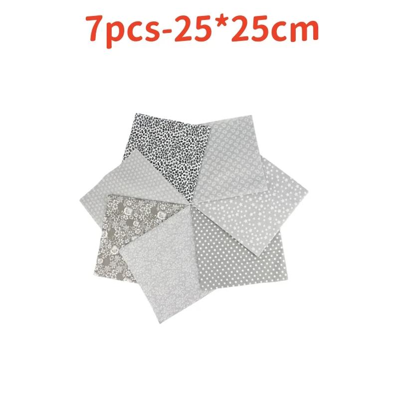 

Fabric Printed Cloth Quilting Fabrics 7PCS 24x25cm Cotton Patchwork For Craft Sewing Needlework DIY Handmade Accessories 25 x 25cm