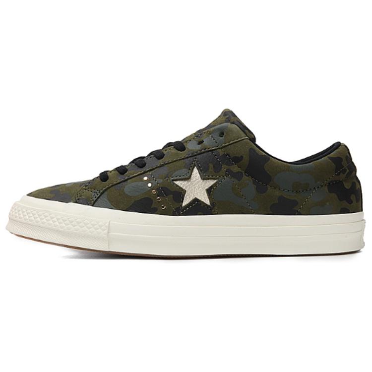 Converse One Star Series Comfortable Casual Low Top Canvas Shoes Unisex Sneakers Army-Green 159703C