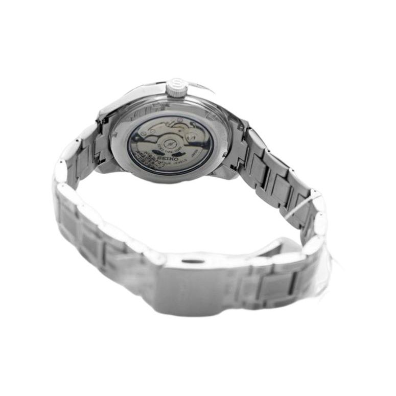 Seiko Presage Series 100M Water Resistant Date Display Large Three Hands Green Snowflake Dial Mechanical Movement Stainless Steel Bracelet SPB169J1
