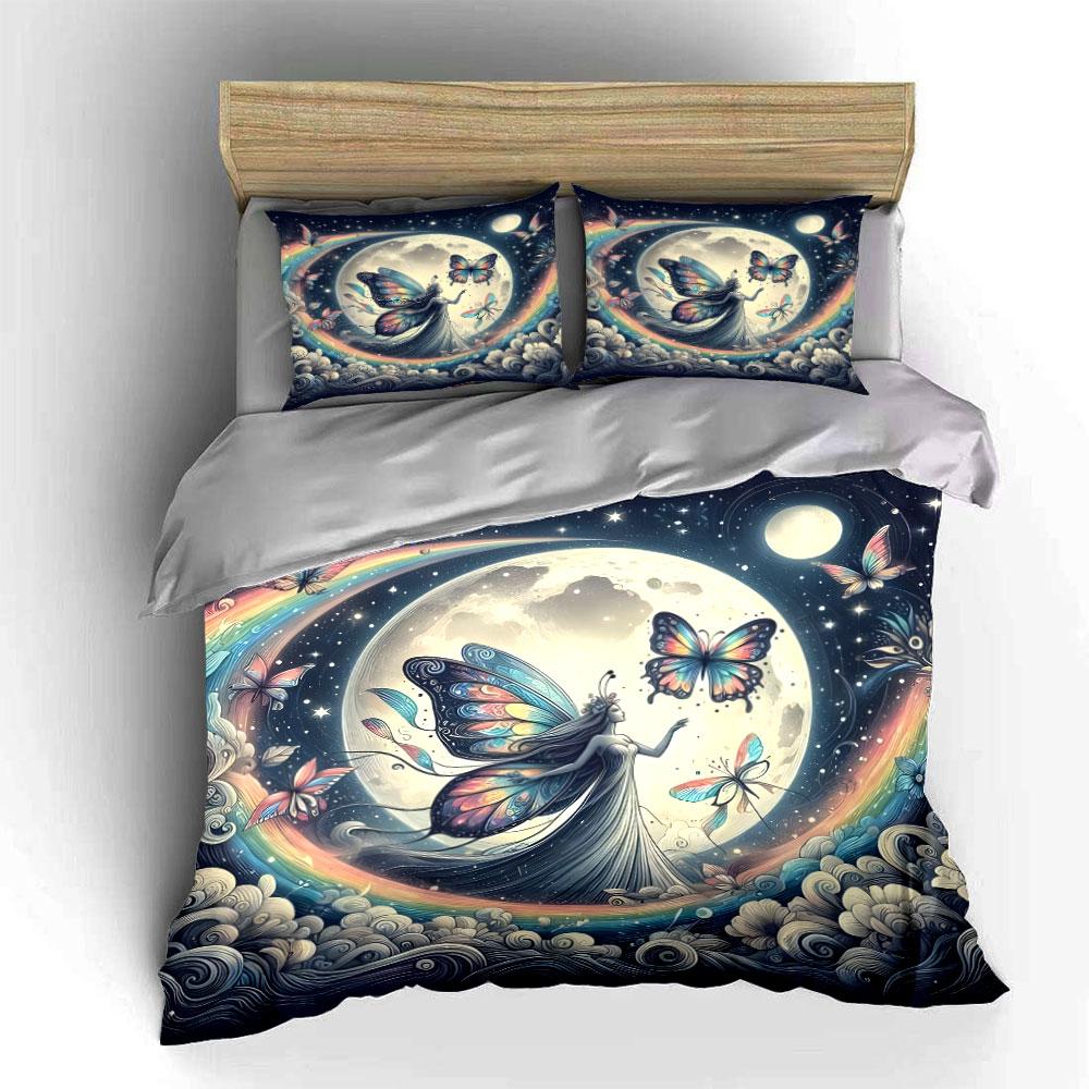 Fairy Moonlight Decorative 3Pc Set Multiple Sizes Kid'S And Adults' Bedroom Exquisite 3Pc Bedding Set, Gift
