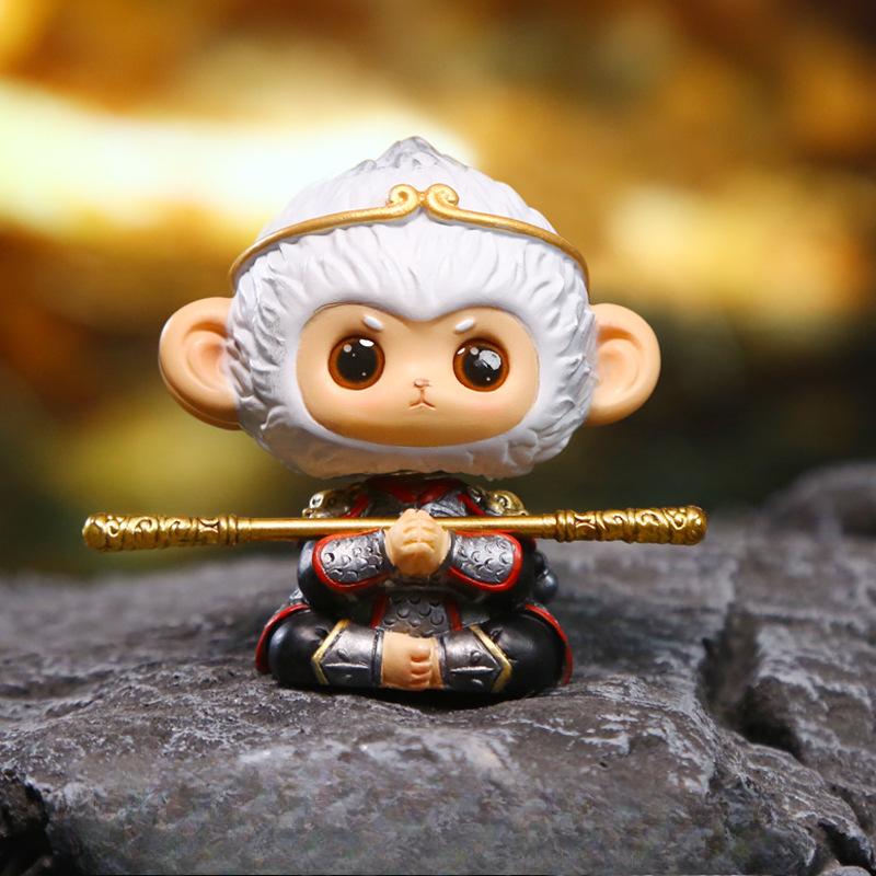 

Слепой бокс с 2D мужской фигуркой Короля Обезьян Укуна для подарка, небольшое настольное украшение B