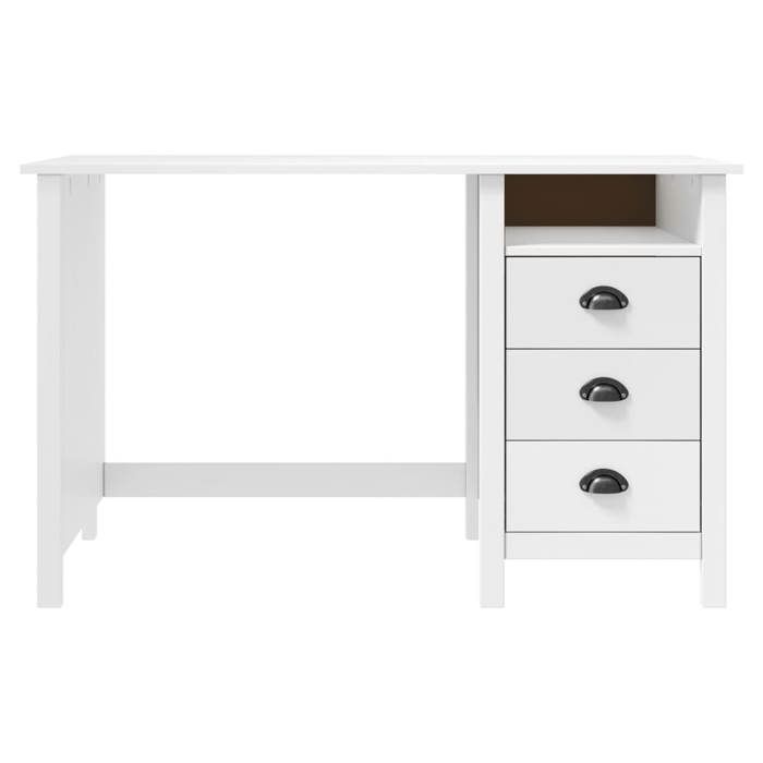 VidaXL Bureau Hill avec 3 tiroirs 120x50x74 cm Bois pin massif 288996