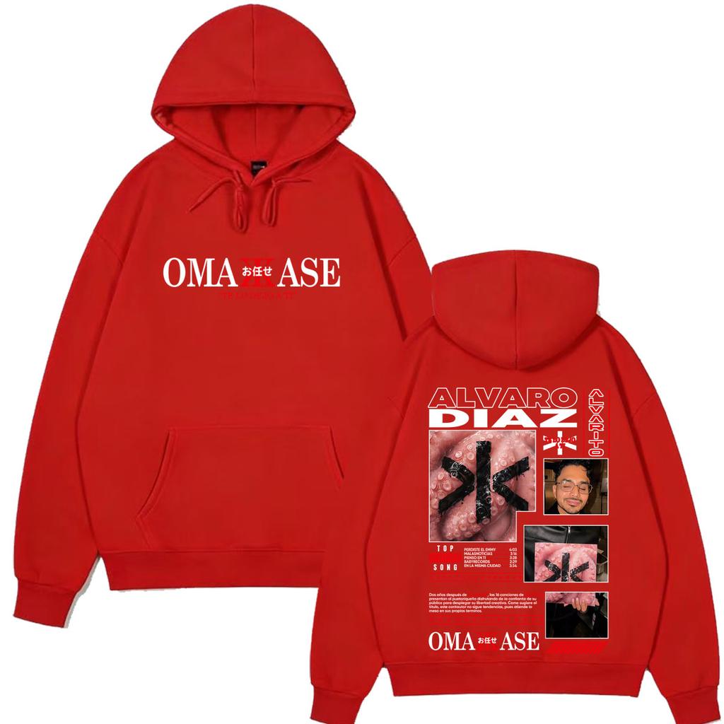 Alvaro Diaz Omakase Album Tour Print Hoodie Men Women Hip-Hop Sweatshirts Long Sleeves Casual Loose Gothic Punk Pullover