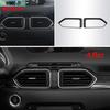Carbon Fiber Dashboard Side Air Vent Outlet Cover Trim For Mazda CX-5 2017-2024