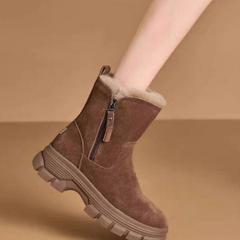 Winter Women Boots 2025 New Winter Warm Anti Slip Cotton Shoes Outdoor Snow Boots Plush Warm Women's Shoes Platform Shoes