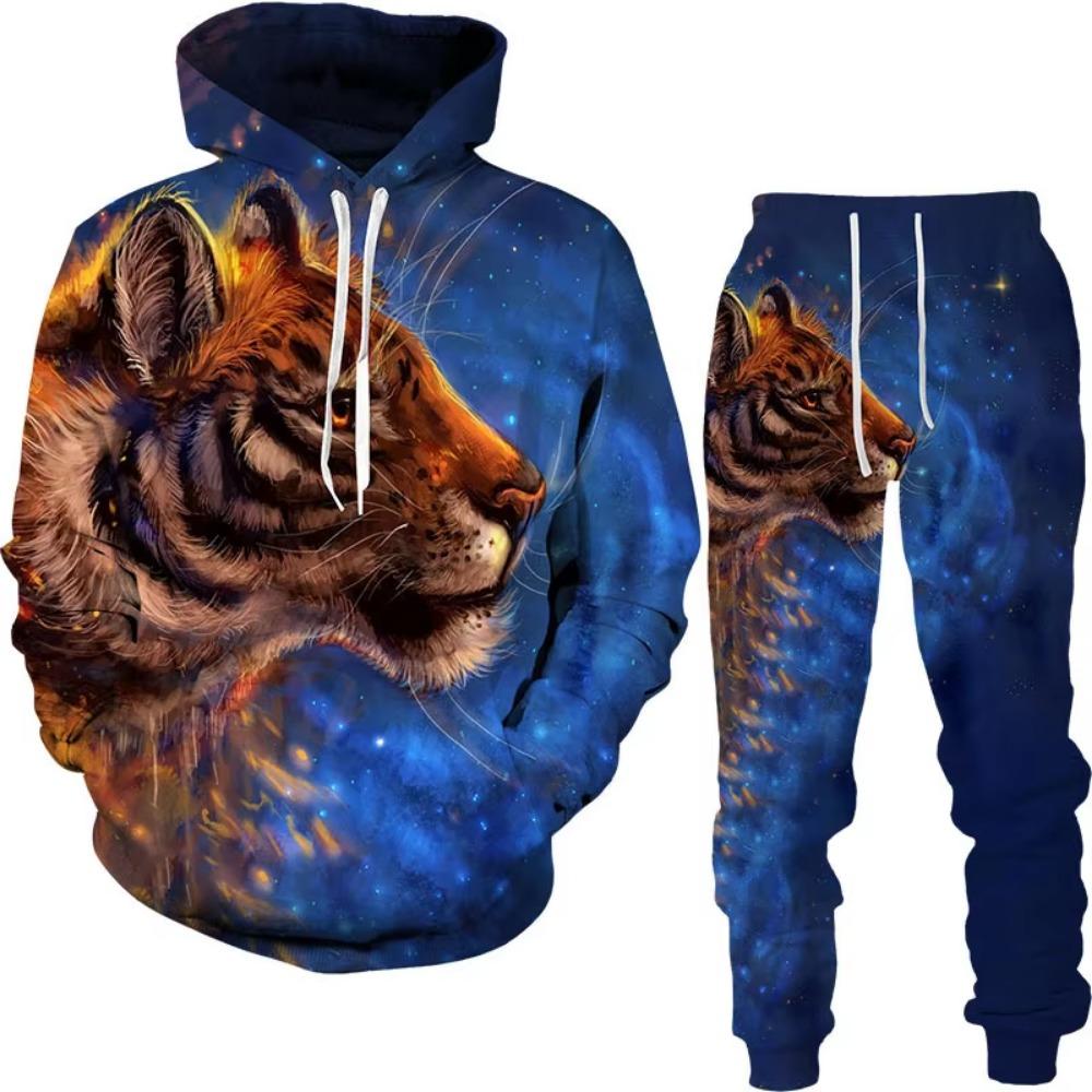 Winter und Herbst Heißer Verkauf Neues 3D-bedrucktes Sweatpants- und Hoodie-Set Sportbekleidung Herrenbekleidungsset Street Sportswear Anzug