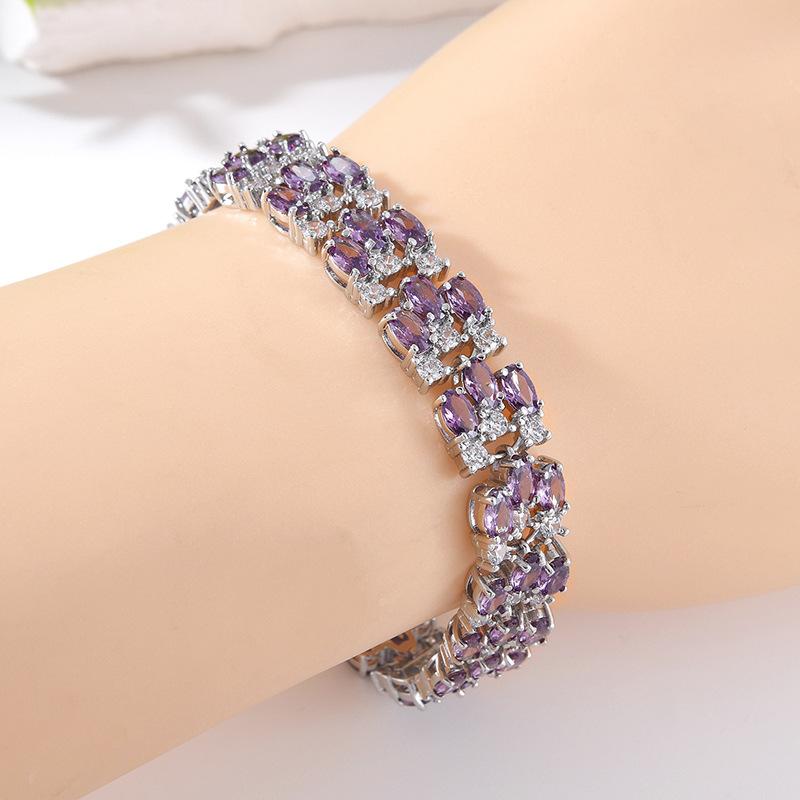 Wind Zircon Bracelet Copper Inlaid With Diamonds Jewelry Unisex Square Geometric Bracelet