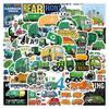 60 Waterproof Cartoon Garbage Truck Stickers for Decor, Stationery, and Devices