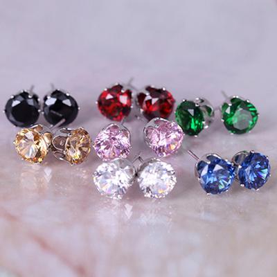 Örhängen Elegant All Match Cubic Zirconia runda utsökta örhängen