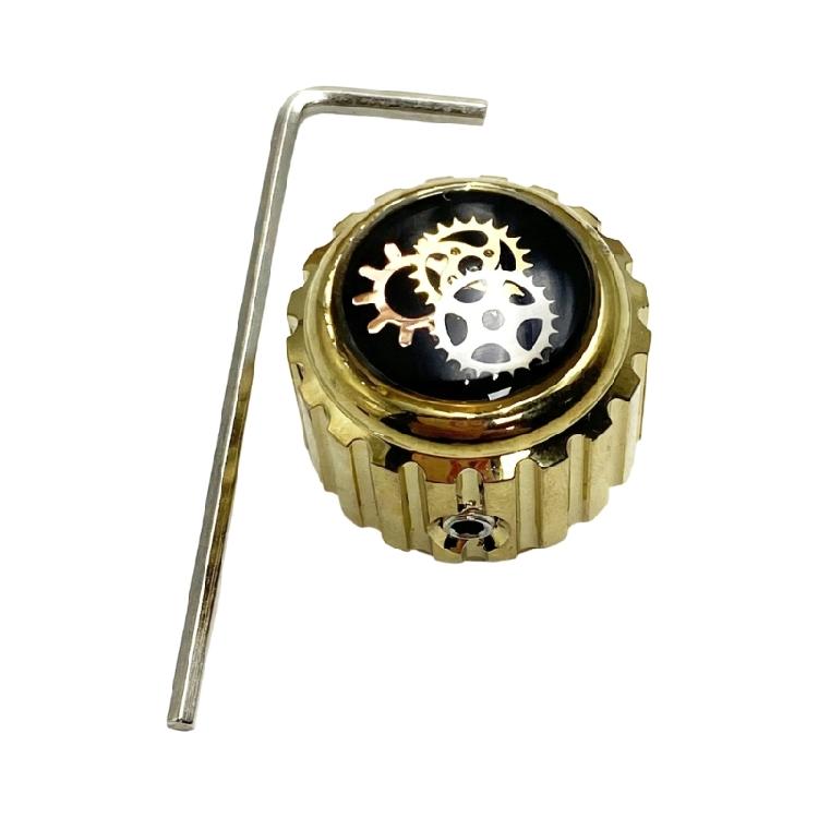 1Pc Electric Guitar Bass Gear Knobs with Hole Metal Guitar Tone Volumes Knob Potentiometer Hat Caps Guitar Parts