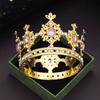 Party Prom Birthday Cake Crown Small Tiaras for Doll Green Pink Diadem Bridal Wedding Hair Jewelry Tiaras Head Ornaments