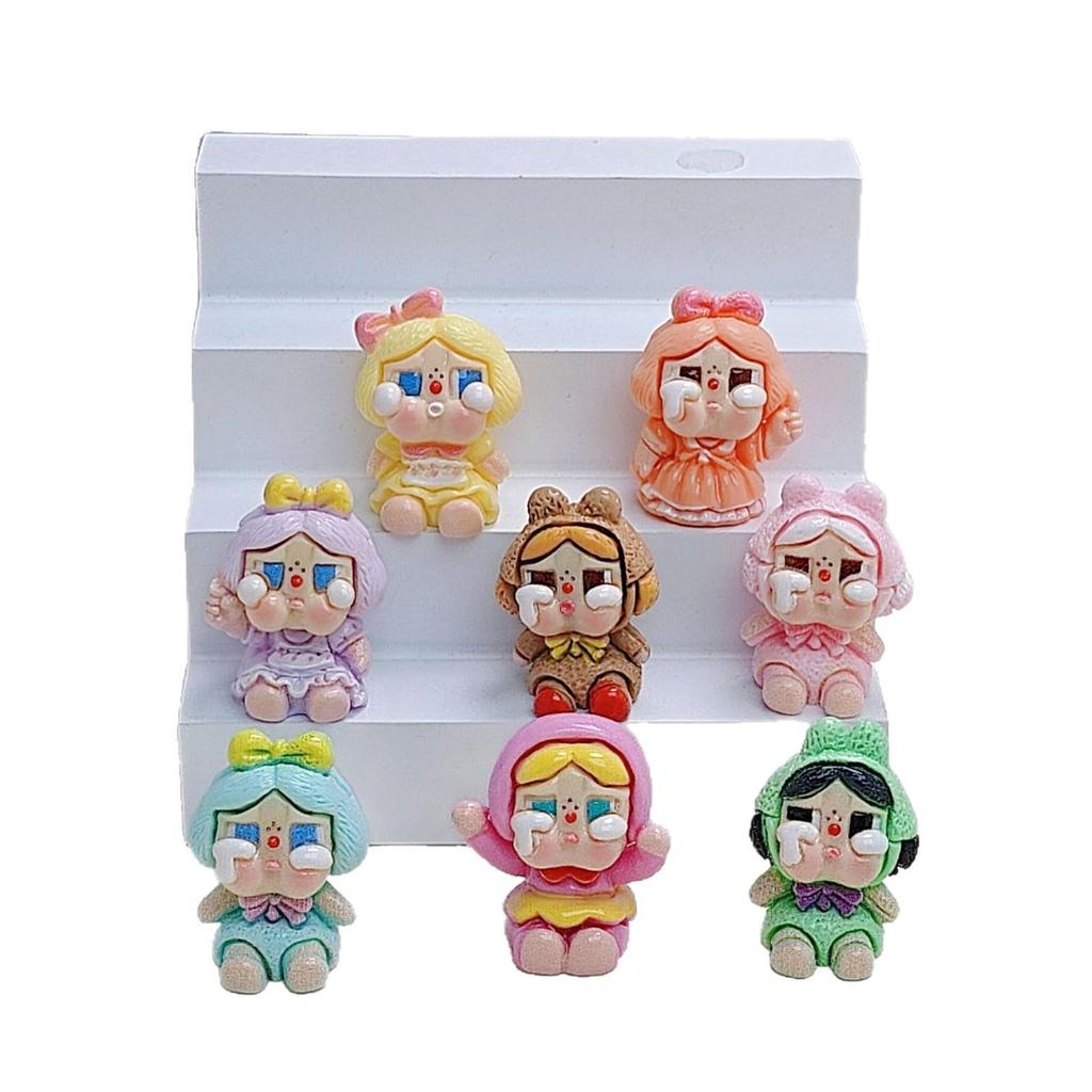 Glänzende weinende Baby Cartoon Mädchen Harz Accessoires für DIY Handyhüllen, Wasserbecher, Schuhe und Kleidung
