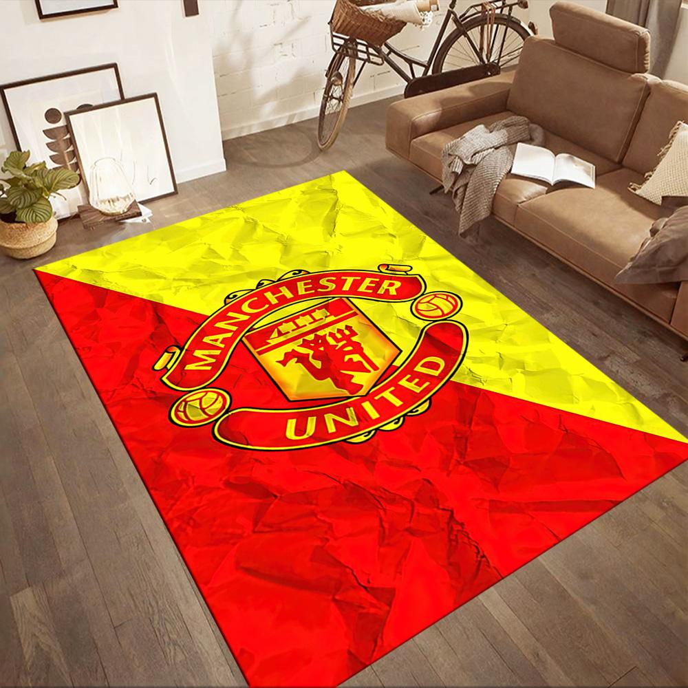 Manchester Fans Square rugs are a great choice for living rooms, bedrooms, home décor, and as gifts.