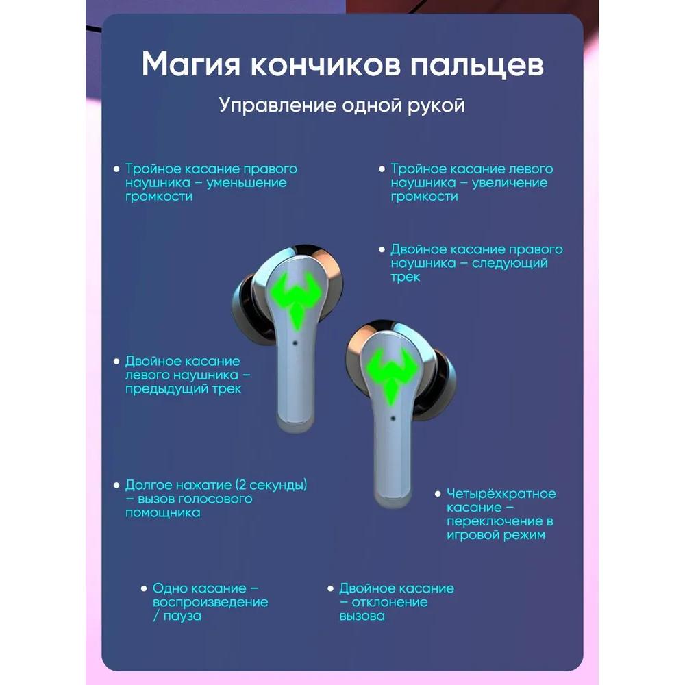 TikChic N35 Bluetooth TWS wireless game headset with microphone and low delay of 45ms.