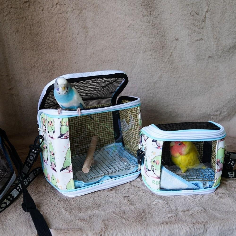 Nylon Outdoor Bird Pouch Cute Pattern Pet Cage Handbag New Parrot Carrying Bag  Travel Use