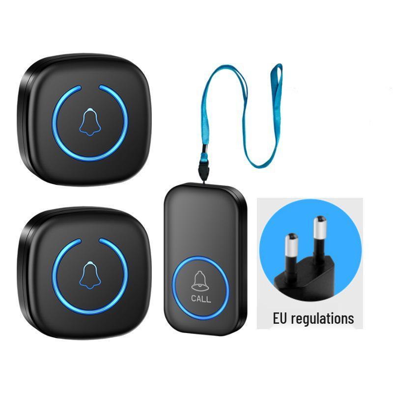 Wireless A6 Doorbell with Emergency Wristband and Lanyard - Long-Range European/American Standard