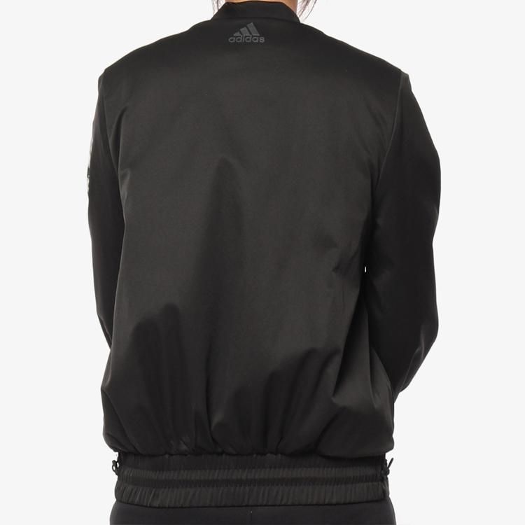 Adidas Einfarbige Freizeit-Sportjacke mit Reißverschluss Damenjacken Schwarz DX9706