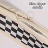 Waterproof Checkerboard Pattern Pen Case Transparent Lattice Pencil Bag  Kids Gifts