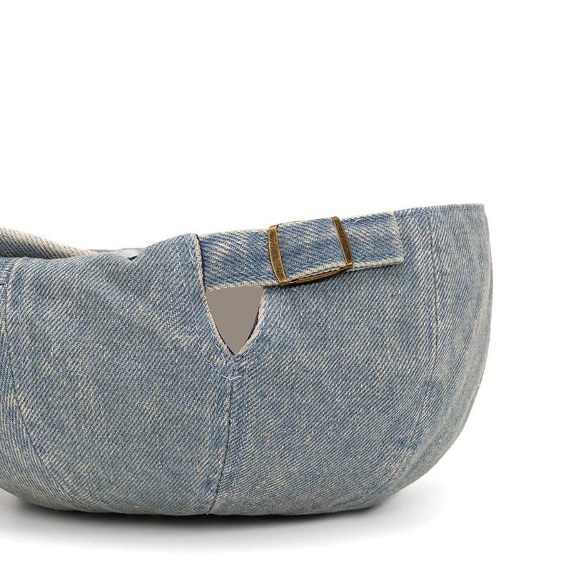 Vintage Denim Beret Women's Summer Cap Men's Forward Cap Newsboy Caps
