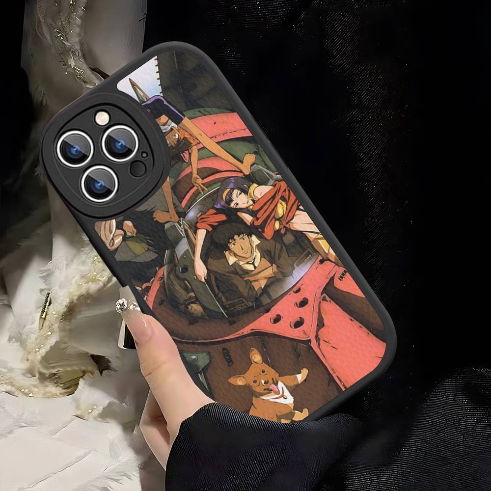 Anime Cowboy Bebop Phone Case Hard Leather For IPhone 16 15 14 13 12 Mini 11 14 Pro Max Xs X Xr 7 8 Plus Fundas