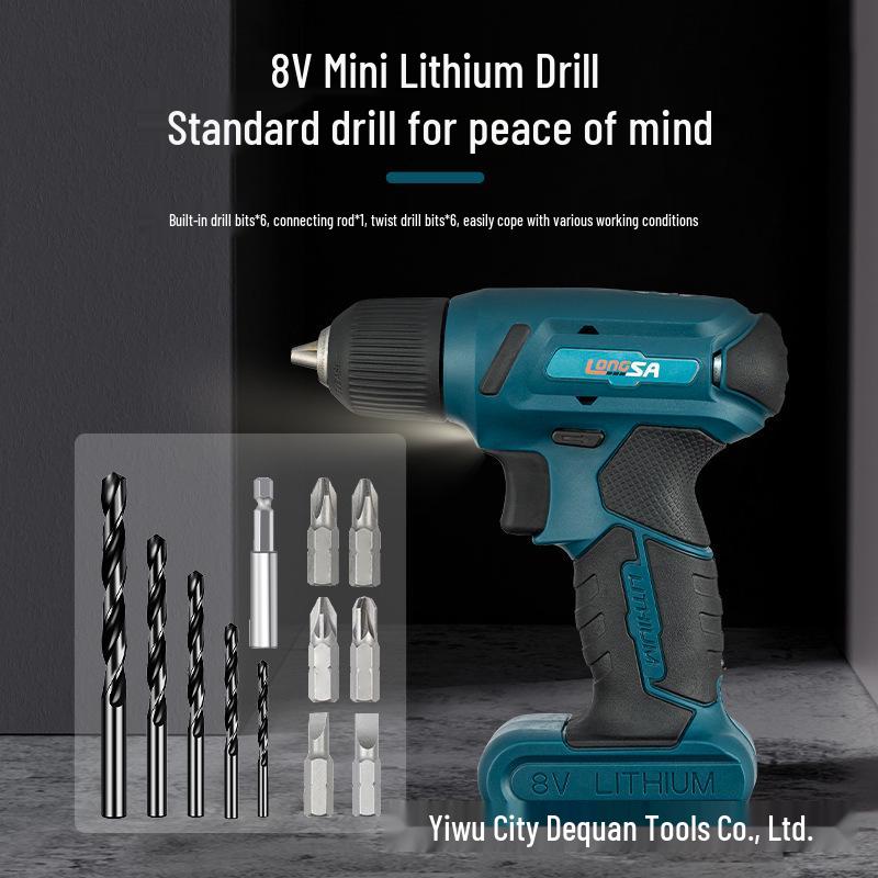 Cross 8V Lithium Rechargeable Drill & Multifunctional Electric Screwdriver Set