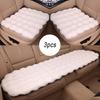 3Pcs Car Seat Cushion Fluffy Vehicle Seat Cover Plush Fleece Thickened Warm Auto Chair Pad