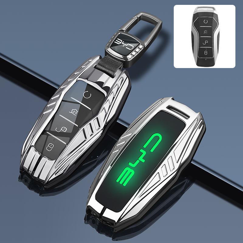 Car Zinc Alloy Key Case Holder Cover For BYD Atto3 Han EV Dolphin Durable Second Song Pro Tang Dm QIn PLUS MAX Yuan Car Styling