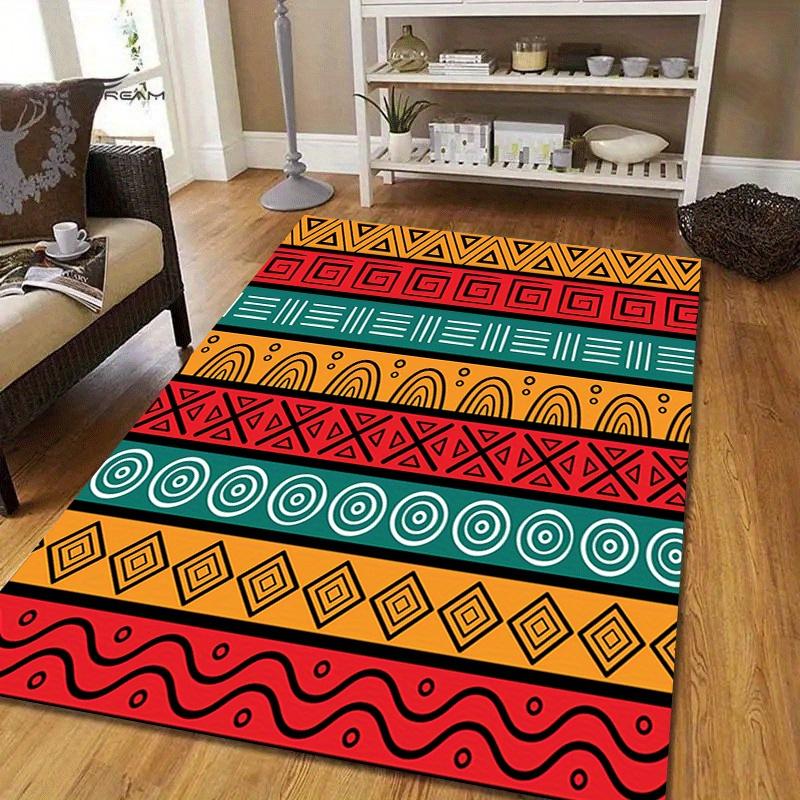 1pc Mayan Totem Print, Design Indoor Area Rug - Soft, Anti-Slip, and Durable Gaming Room Decor for Bedroom, Living Room