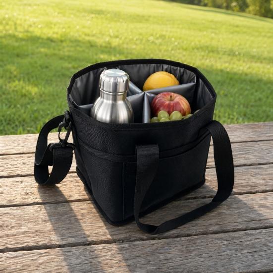 Insulated Drink Carrier Bag, 4 Compartment Tumbler Carrier Caddy, Family Size Drink Bag with Adjustable Shoulder Strap, Drink Caddy Tote for Coffee