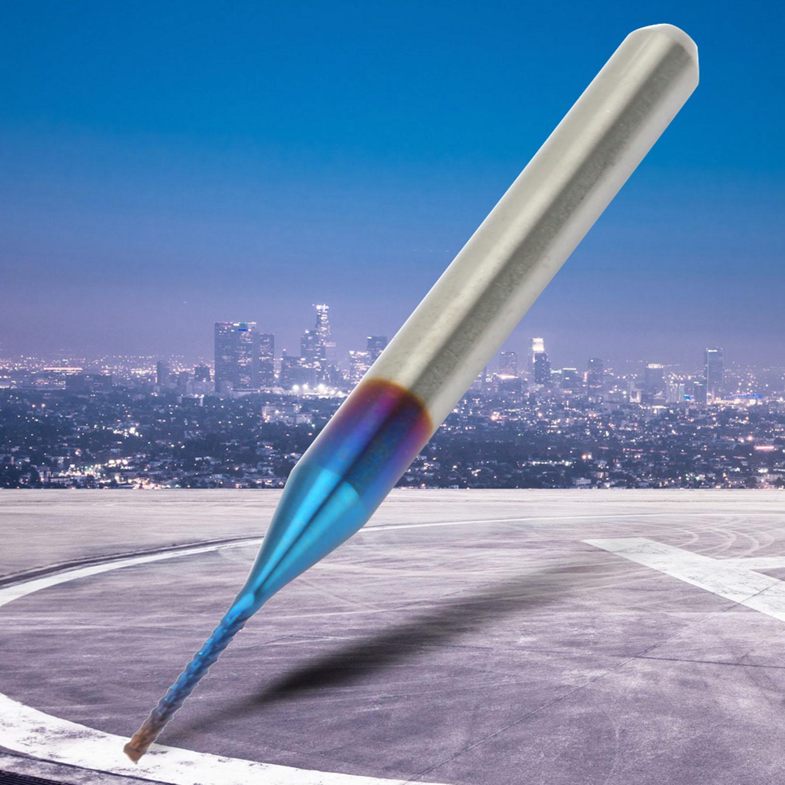 

10 шт. Конусная фреза из карбида вольфрама с синим покрытием для гравировального станка печатных плат(0,8мм)