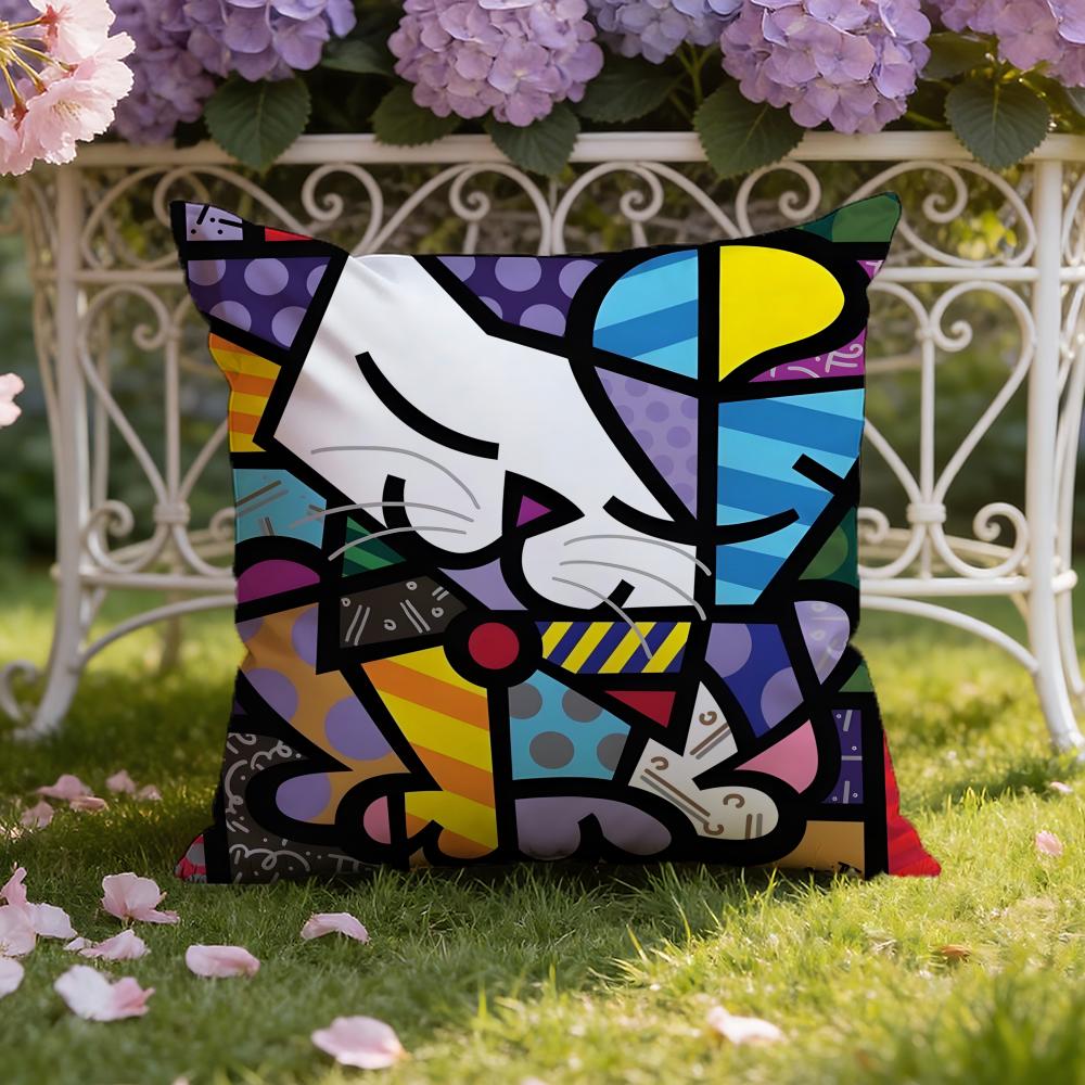 B-Britto Art Design Cushion Cover Home & Car Dual-Scene Pillow Cover: Reversible for Premium Comfort