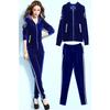 Women Velvet Tracksuits Spring Hooded Jacket+Trousers Two Sets Velvet Sportswear Suit Plus Size Women Pants Set