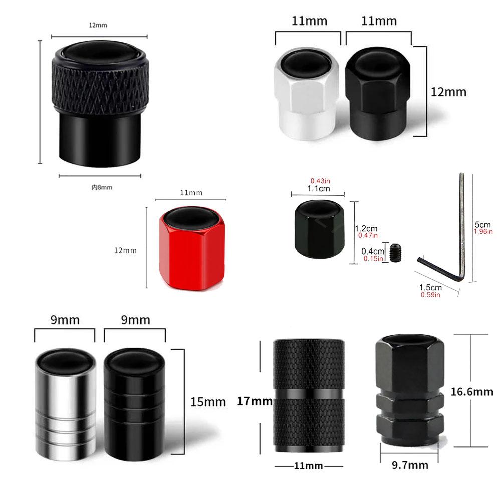ZKBGQ1 4Pcs/set High Quality Car Valve Caps Stem Case Covers For ST Line Accessories Wheel Valve Dust Caps Tyre Rim Stem Cover For Ford