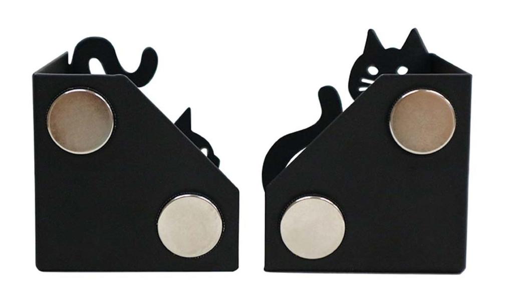 Decore Corporation Cat Deco Kitchen Wrap & Tissue Holder, Black, Size Approx. W5.8 D13 H6.5 SL-38457