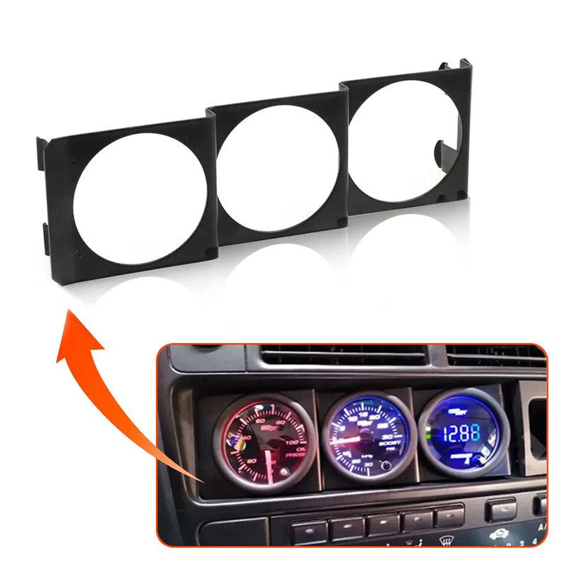1pc Universal Car 52mm Gauge Radio Single DIN Slot Dashboard 3 Hole Panel Holder Instrument Meter Pod Mount Holder Accessories