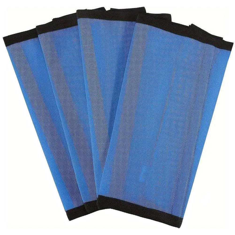 

Чоботи для коней з міцними застібками з 4 шт. Легінси з дихаючої сітки для мух, антимоскітні черевики для коней, що запобігають мухам Daliy Wear синій