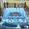 Custom Name Blox Fruits Crystal Velvet Floor Rug Personalized Text Soft Carpet Home Decor